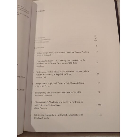 Art as Politics in Late Medieval and Renaissance Siena Timothy Smith HC DJ 2012 - Picture 4 of 8